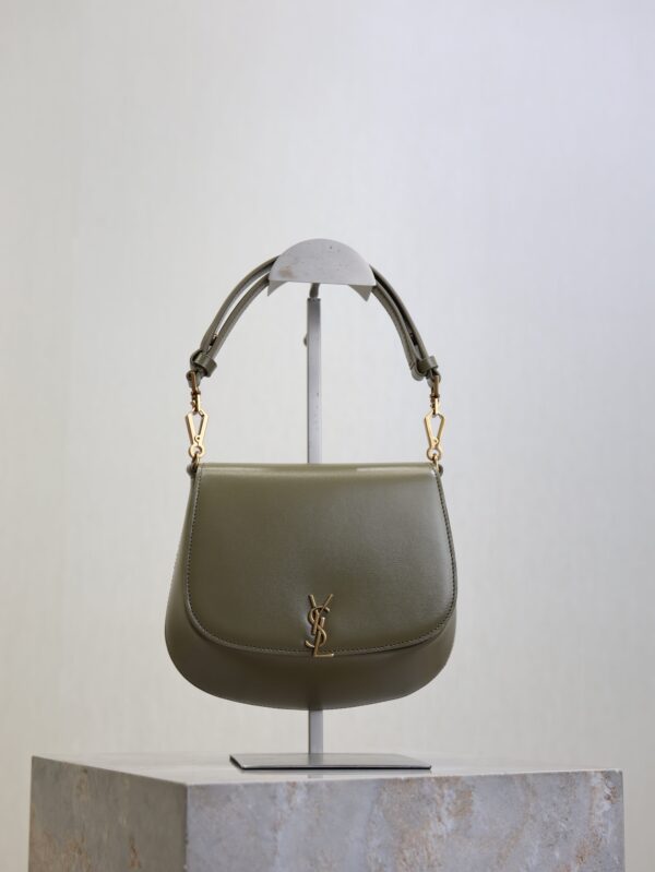 YSL 25S MINI VOLTAIRE 21 IN DEEP MUSK CALFSKIN SAINT LAURENT GOLD HARDWARE