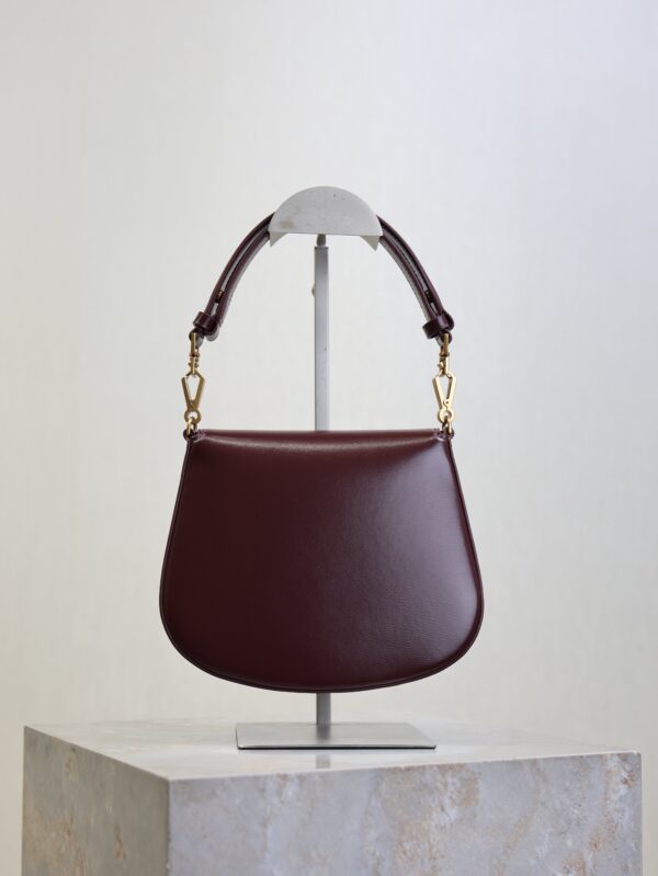 YSL 25S MINI VOLTAIRE 21 IN ROUGE CABERNET CALFSKIN SAINT LAURENT GOLD HARDWARE