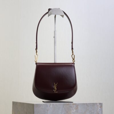 YSL 25S MINI VOLTAIRE 21 IN ROUGE CABERNET CALFSKIN SAINT LAURENT GOLD HARDWRE