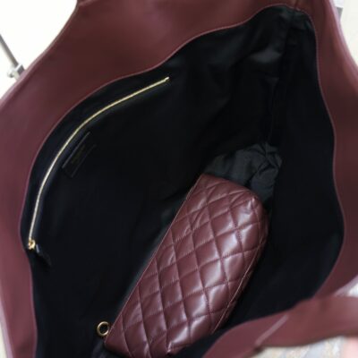 YSL 25S ICARE 27 IN ROUGE CABERNET QUILTED CALFSKIN GOLD HARDWARE