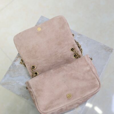 imgHD_f8c0bdc9_20250822_i1755851823473_2870_0_6_jpg YSL 25S JAMIE 4.3 MINI 20 IN DUSTY ROSE BEIGE SUEDE GOLD HARDWRE