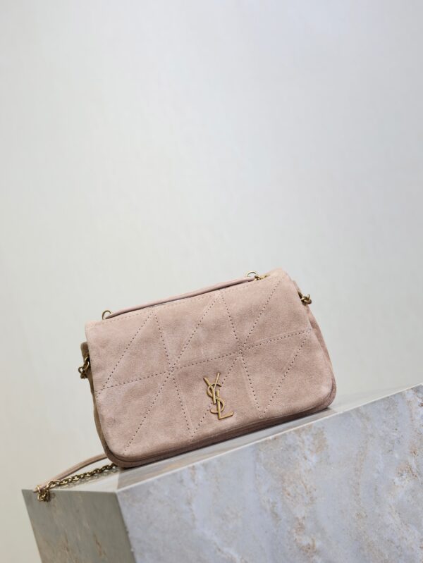 imgHD_f8c0bdc9_20250822_i1755851823473_5637_0_1_jpg YSL 25S JAMIE 4.3 MINI 20 IN DUSTY ROSE BEIGE SUEDE GOLD HARDWRE