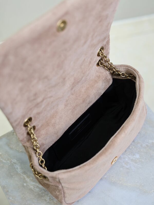 imgHD_f8c0bdc9_20250822_i1755851824917_8595_0_7_jpg YSL 25S JAMIE 4.3 MINI 20 IN DUSTY ROSE BEIGE SUEDE GOLD HARDWRE