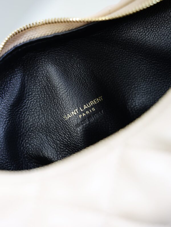 YSL 25S ICARINO 17 IN BEIGE QUILTED CALFSKIN GOLD HARDWARE