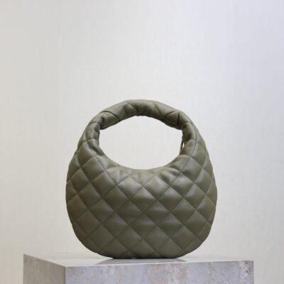 YSL 25S ICARE BABY 17 IN DARK OLIVE QUILTED CALFSKIN GOLD HARDWARE