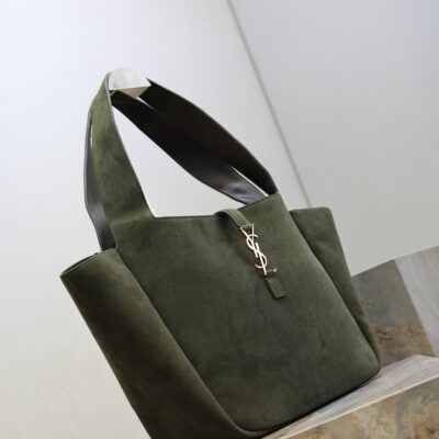 imgHD_f8c0bdc9_20250903_i1756883487116_5115_0_2_jpg YSL 25S LE 5 À 7 BEA 50 IN DARK OLIVE SUEDE GOLD HARDWRE