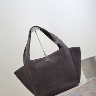 imgHD_f8c0bdc9_20250903_i1756883667684_6943_0_7_jpg YSL 25S LE 5 À 7 BEA 50 IN DARK GRAY SUEDE GOLD HARDWRE