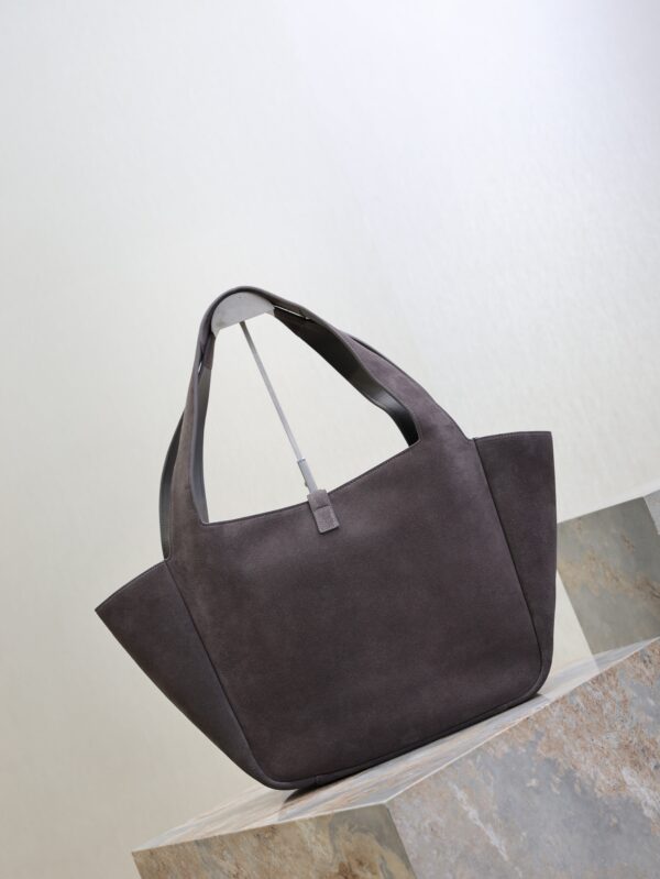 imgHD_f8c0bdc9_20250903_i1756883667684_6943_0_7_jpg YSL 25S LE 5 À 7 BEA 50 IN DARK GRAY SUEDE GOLD HARDWRE