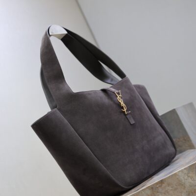 imgHD_f8c0bdc9_20250903_i1756883667697_8217_0_2_jpg YSL 25S LE 5 À 7 BEA 50 IN DARK GRAY SUEDE GOLD HARDWRE