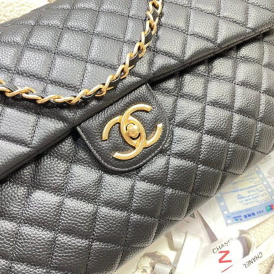 img_0a644df0_20241116_i1731763528_293_2_jpg CHANEL 26S FLAP BAG 46 IN BLACK CAVIAR CALFSKIN WITH GOLD HARDWARE