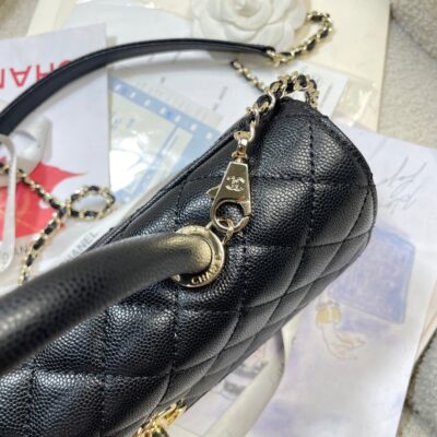 CHANEL 26S COCO HANDLE BAG 32 IN BLACK CAVIAR CALFSKIN