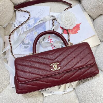 img_0a644df0_20260519_i1779124749454_4033_0_4_jpg CHANEL 26S COCO HANDLE BAG 32 IN DARK RED GRAINED CALFSKIN GOLD HARDWARE