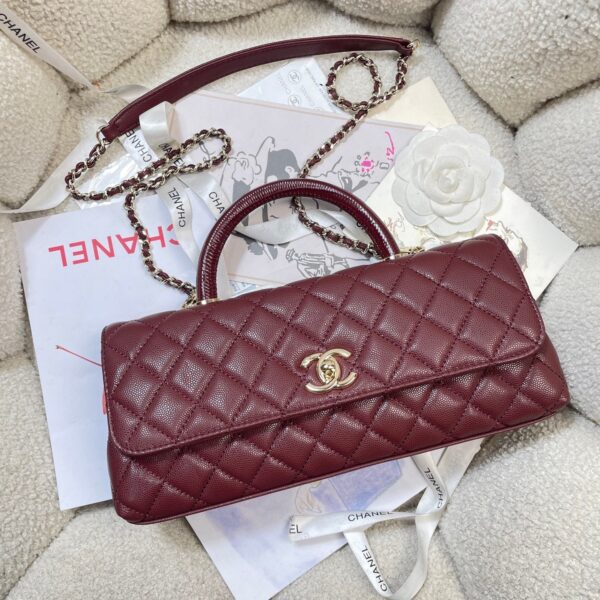 img_0a644df0_20260519_i1779188195813_3242_0_4_jpg CHANEL 26S COCO HANDLE BAG 32 IN DARK RED CAVIAR CALFSKIN GOLD HARDWARE