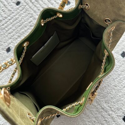 img_0b9f920c_20251024_i1761282667_397_1_jpg CHANEL 25S HOBO BAG 30 IN MOSS GREEN SUEDE WITH GOLD HARDWARE
