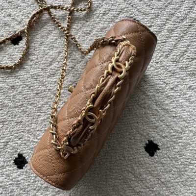 img_0b9f920c_20251121_i1763695669_6149_8_jpg CHANEL 25S CLASSIC WALLET ON CHAIN 19 IN BROWN LAMBSKIN WITH GOLD HARDWARE