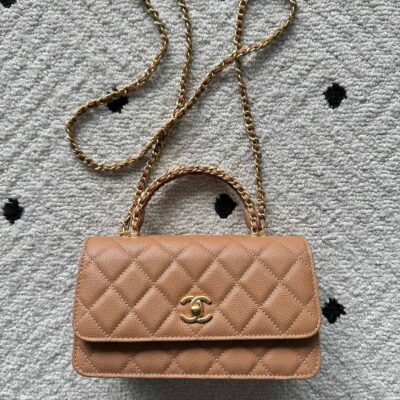 img_0b9f920c_20251121_i1763695669_6393_2_jpg CHANEL 25S CLASSIC WALLET ON CHAIN 19 IN BROWN LAMBSKIN WITH GOLD HARDWARE