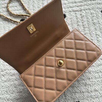 img_0b9f920c_20251121_i1763695669_8429_4_jpg CHANEL 25S CLASSIC WALLET ON CHAIN 19 IN BROWN LAMBSKIN WITH GOLD HARDWARE