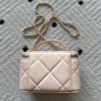 CHANEL 25S VANITY BAG 17 IN LIGHT PINK CAVIAR LEATHER