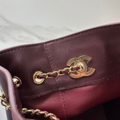 img_0b9f920c_20260622_i1782107187375_6396_0_7_jpg CHANEL 26S MINI BUCKET BAG 18 IN BURGUNDY RED QUILTED CALFSKIN GOLD HARDWARE