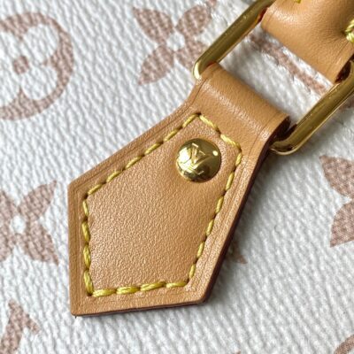 NANO ALMA 18 IN WHITE MONOGRAM DUNE CANVAS GOLD HARDWARE