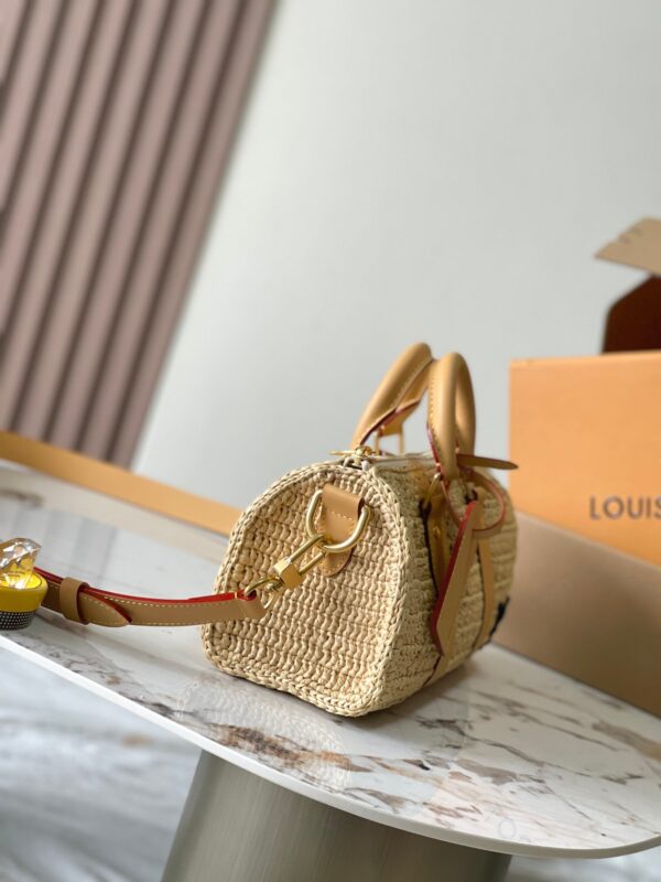 img_1578ca1d_20240730_a1722277733144_8543_jpg KEEPALL BANDOULIÈRE 25 IN BEIGE CROCHETED RAFFIA AND CALFSKIN TRIM