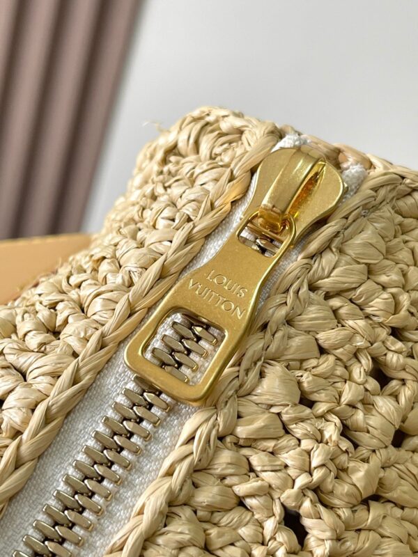 img_1578ca1d_20240730_a1722277733231_6431_jpg KEEPALL BANDOULIÈRE 25 IN BEIGE CROCHETED RAFFIA AND CALFSKIN TRIM