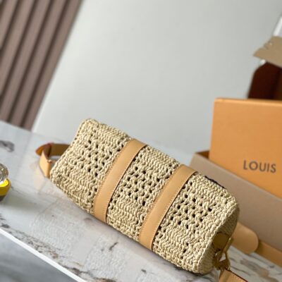 img_1578ca1d_20240730_a1722277733398_3016_jpg KEEPALL BANDOULIÈRE 25 IN BEIGE CROCHETED RAFFIA AND CALFSKIN TRIM