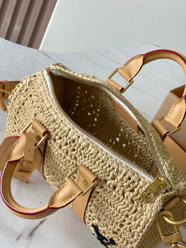 img_1578ca1d_20240730_a1722277734836_0128_jpg KEEPALL BANDOULIÈRE 25 IN BEIGE CROCHETED RAFFIA AND CALFSKIN TRIM