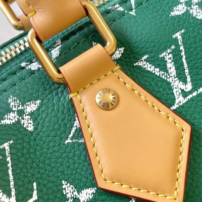 img_1578ca1d_20241006_a1728196790399_8727_jpg SPEEDY P9 BANDOULIÈRE 25 IN GREEN MONOGRAM CANVAS GOLD HARDWARE