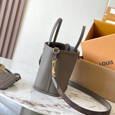 img_1578ca1d_20241006_a1728196934576_1717_jpg NEVERFULL BANDOULIÈRE INSIDE OUT BB 24 IN BROWN MONOGRAM CANVAS AND GRAY CALFSKIN