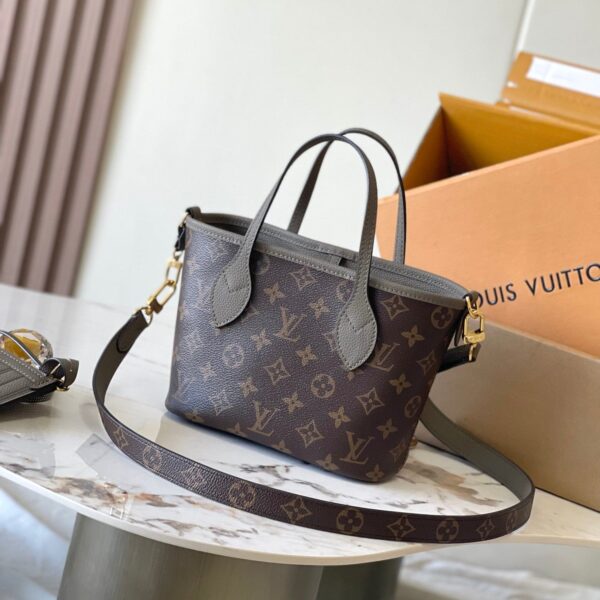 img_1578ca1d_20241006_a1728196939951_3384_jpg NEVERFULL BANDOULIÈRE INSIDE OUT BB 24 IN BROWN MONOGRAM CANVAS AND GRAY CALFSKIN