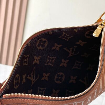 NEVERFULL INSIDE OUT MM 31 IN BROWN MONOGRAM CANVAS AND CALFSKIN TRIM