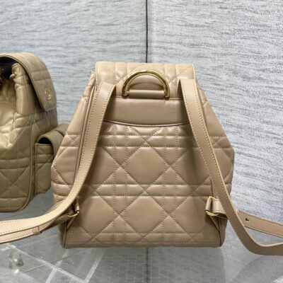 MEDIUM 25 CARO BACKPACK ALMOND BEIGE MACROCANNAGE LAMBSKIN