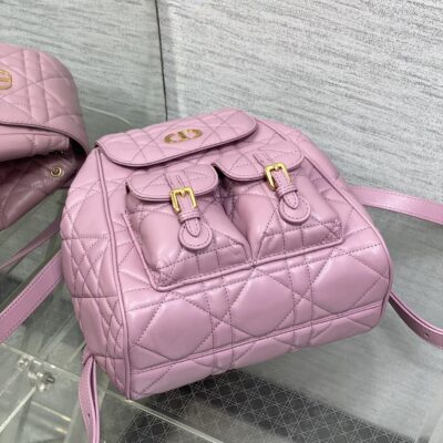 MEDIUM 25 CARO BACKPACK FLAMINGO PINK MACROCANNAGE LAMBSKIN