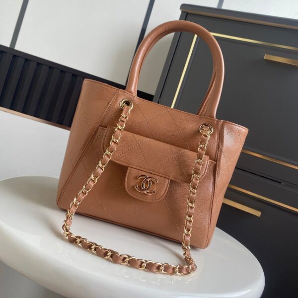img_2d28104e_20260422_i1776837883441_7099_0_0_jpg CHANEL 26S QUILTED SMALL SHOPPING TOTE 25 IN CARAMEL BROWN CAVIAR CALFSKIN GOLD HARDWARE