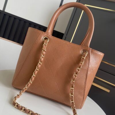 img_2d28104e_20260422_i1776837885387_9044_0_2_jpg CHANEL 26S QUILTED SMALL SHOPPING TOTE 25 IN CARAMEL BROWN CAVIAR CALFSKIN GOLD HARDWARE