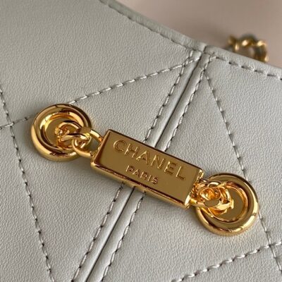 CHANEL 26S QUILTED HOBO LARGE BAG 35 IN PALE BLUE CALFSKIN GOLD HARDWARE