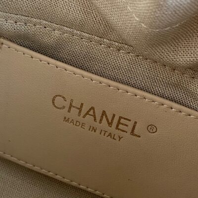 CHANEL 26S QUILTED HOBO BAG 27 IN CARAMEL BROWN CALFSKIN GOLD HARDWARE