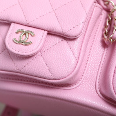 CHANEL 25S BACKPACK 21 CM IN LIGHT PINK LAMBSKIN