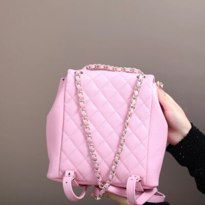 CHANEL 25S BACKPACK 21 CM IN LIGHT PINK LAMBSKIN