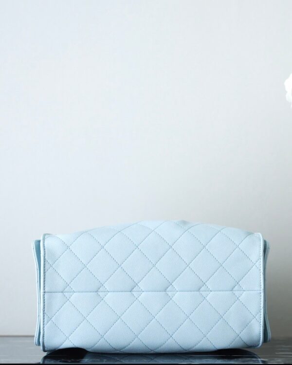 CHANEL 25S HOBO BAG 30 CM IN PASTEL BLUE LAMBSKIN WITH GOLD HARDWARE