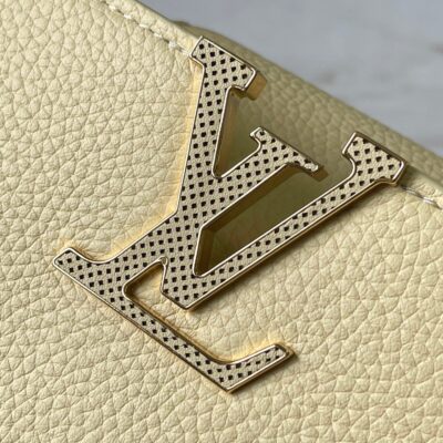 img_460b6f34_20241002_a1727828727185_1151_jpg CAPUCINES EAST-WEST MINI 22 IN BANANA YELLOW TAURILLON GOLD HARDWARE