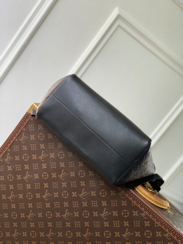 img_4828b284_20241127_i1732696329_6034_0_jpg GETAWAY BACKPACK 50 IN BLACK MONOGRAM ECLIPSE CANVAS AND CALFSKIN EMBOSSED LOGO