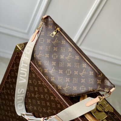 HIGH RISE FANNY PACK 38 IN BROWN MONOGRAM CANVAS