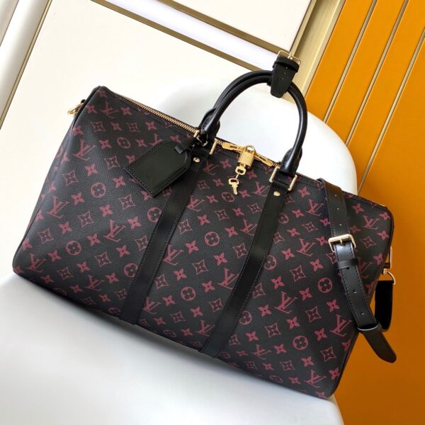 img_64d1c08b_20240906_a1725607837154_7278_jpg KEEPALL BANDOULIÈRE 45 IN BLACK MONOGRAM TOMETTE CANVAS