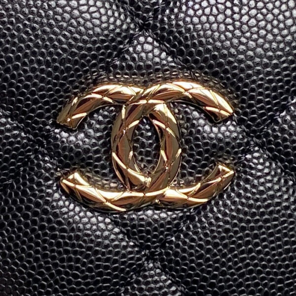 CHANEL 25S COCO CRUSH HANDLE BAG 19 IN BLACK CAVIAR LEATHER