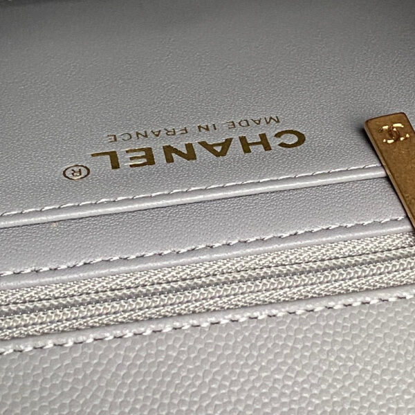 CHANEL 25S FLAP BAG 19 IN CHARCOAL GRAY CALFSKIN GOLD HARDWARE