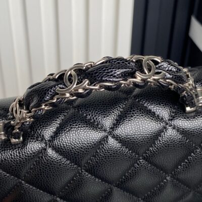 img_70762a6f_20250823_i1755888739535_4430_0_2_jpg CHANEL 25S FLAP BAG 19 IN BLACK CALFSKIN SILVER HARDWARE