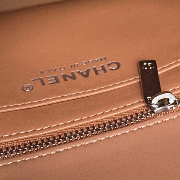 CHANEL 25S MINI FLAP BAG 18 IN DARK CARAMEL CALFSKIN