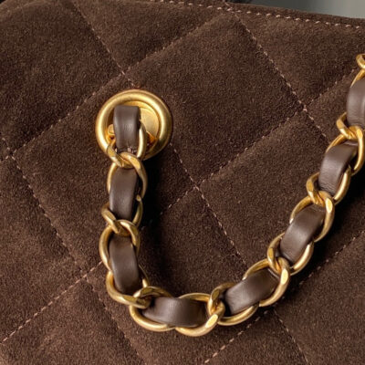 img_70762a6f_20251112_i1762886514216_5736_0_3_jpg CHANEL 25S BOWLING BAG 24 IN DARK BROWN SUEDE GOLD HARDWARE